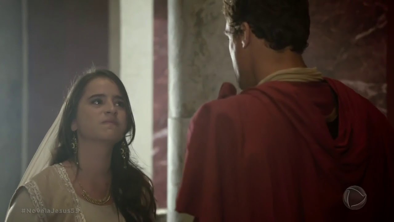 Manuela Llerena e Felipe Roque como Deborah e Caius em Jesus (Reprodução / YouTube)