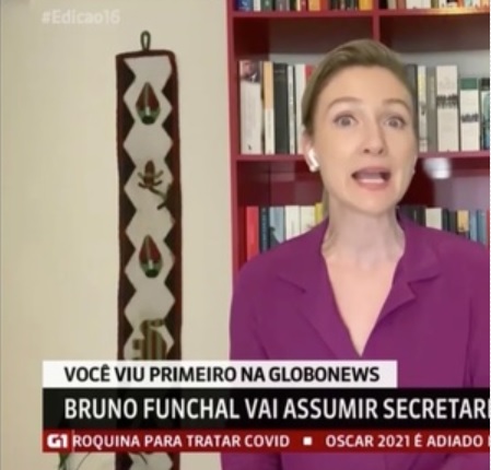Ana Flor, no Edição das 16h, da GloboNews 