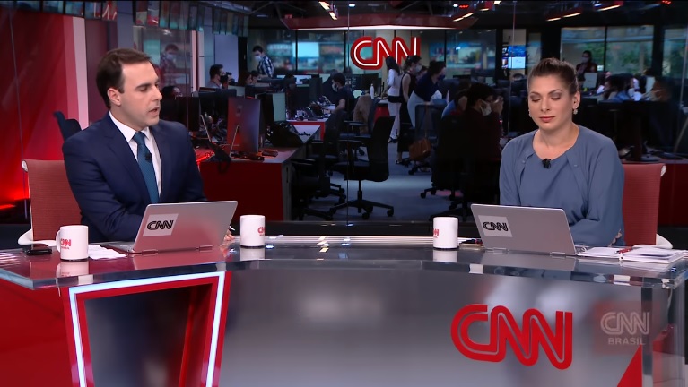 Rafael Colombo e Daniela Lima, no comando do CNN 360°