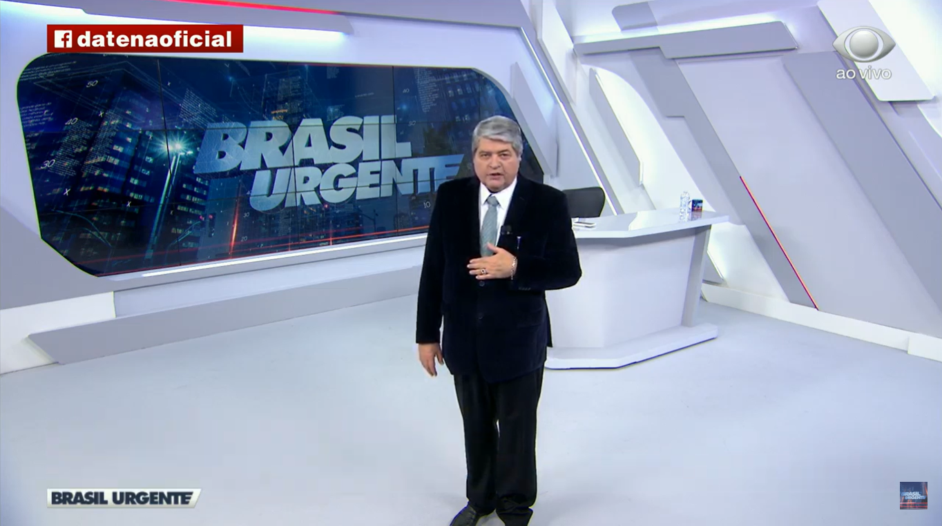 Datena apresenta o Brasil Urgente (Reprodução: Band)