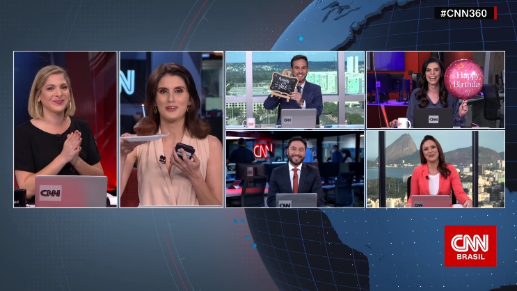 CNN 360 celebra aniversário de Daniela Lima
