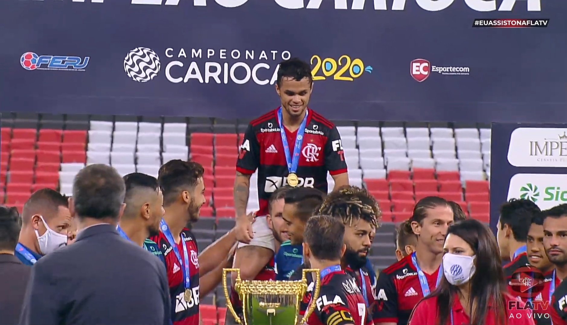 Flamengo comemora liderança do Campeonato Carioca (Reprodução / Twitter)