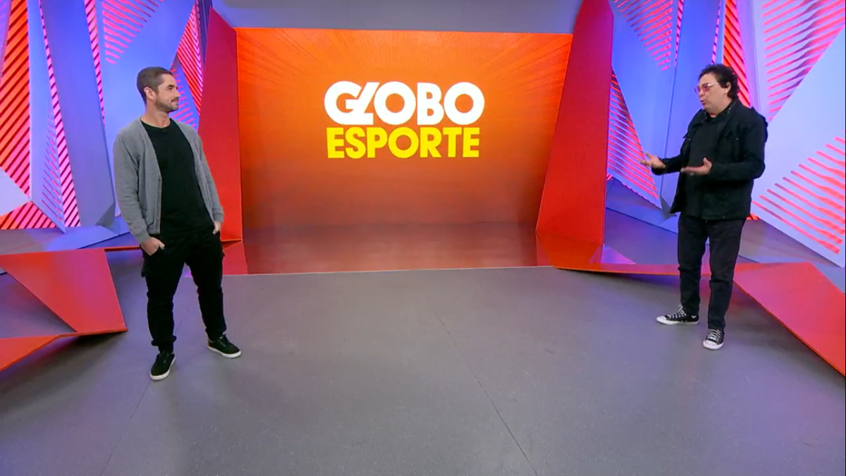 Felipe Andreoli e Walter Casagrande no Globo Esporte