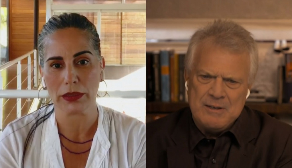 Gloria Pires e Pedro Bial no Conversa com Bial