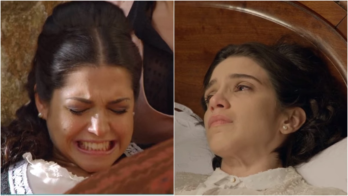 Maria Isabel rejeita bebê e Teresa sofre aborto (Reprodução: Netflix)