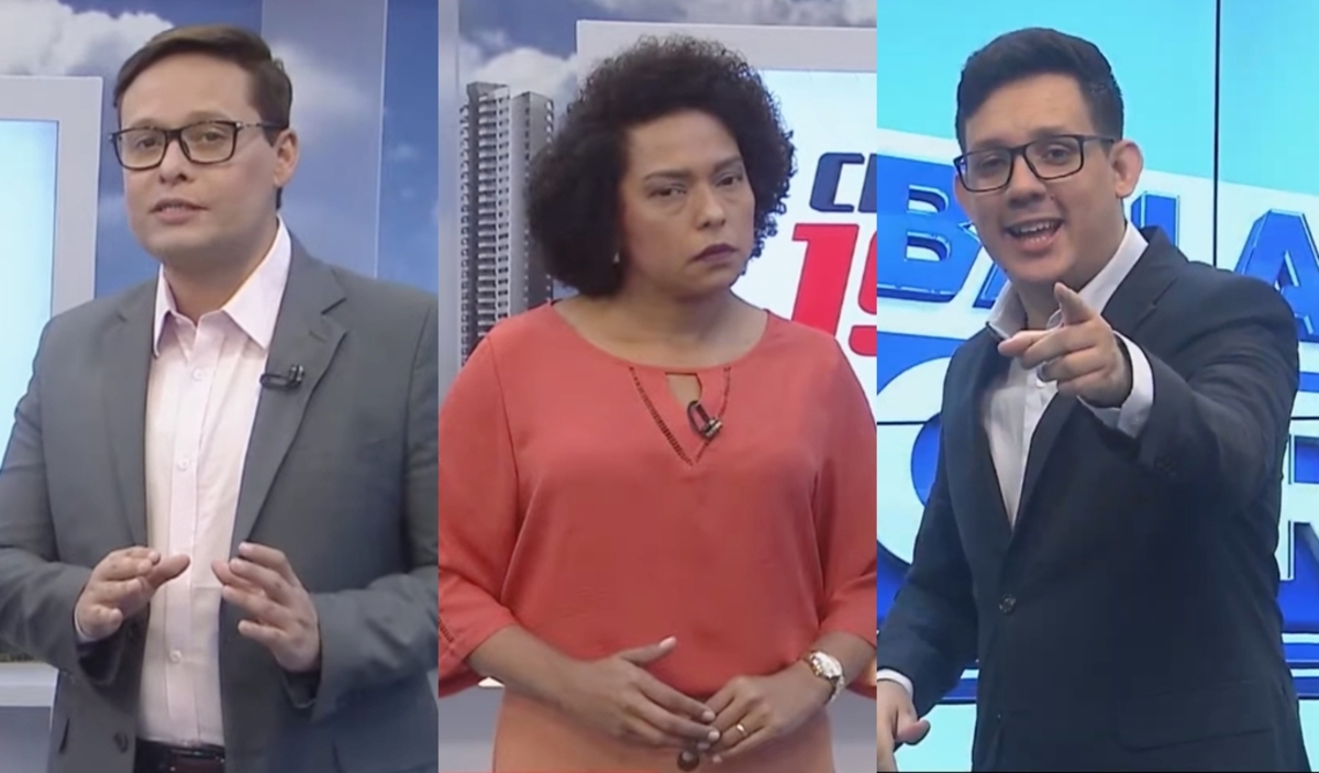 José Filho, Emanuella Braga, Erlan Bastos da TV Cidade Fortaleza, afiliada da Record TV