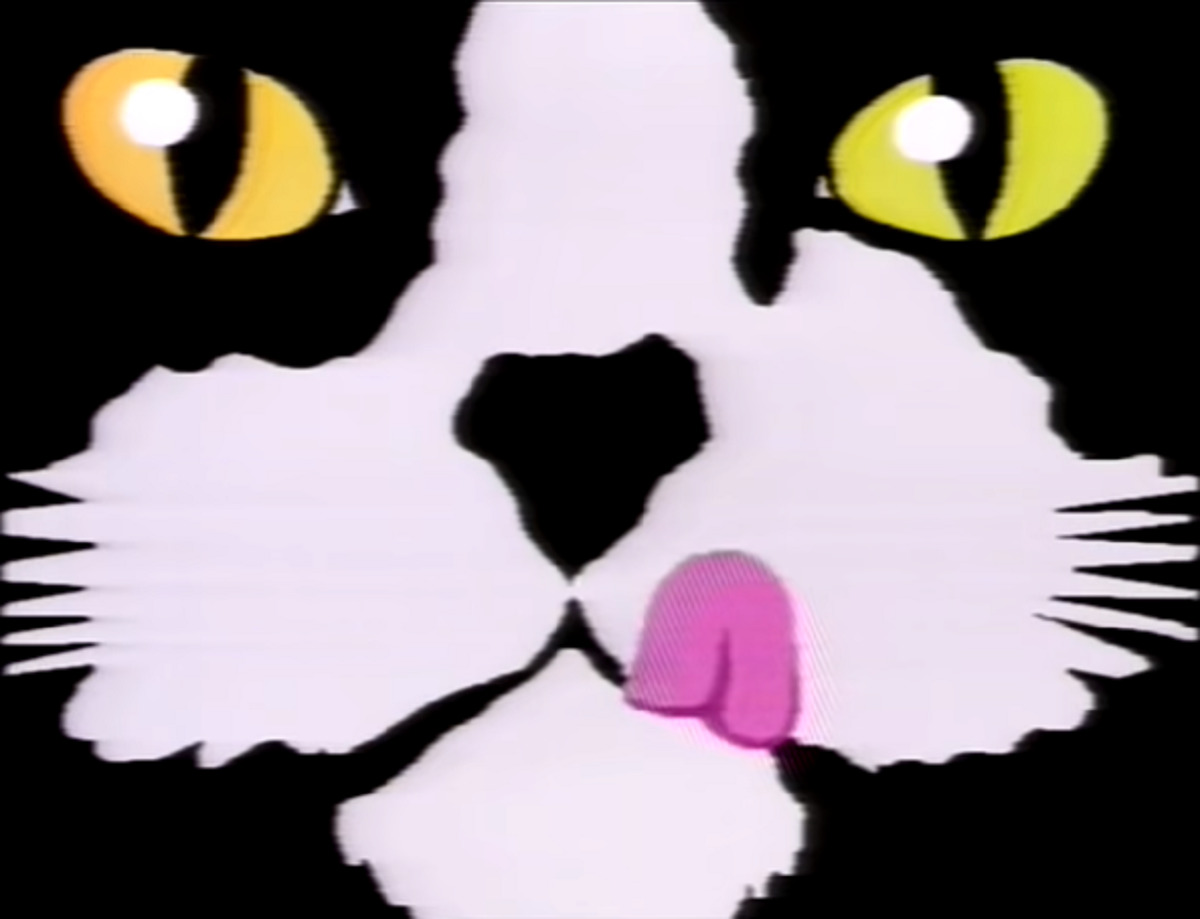 Frame da abertura da novela A Gata Comeu, de 1985