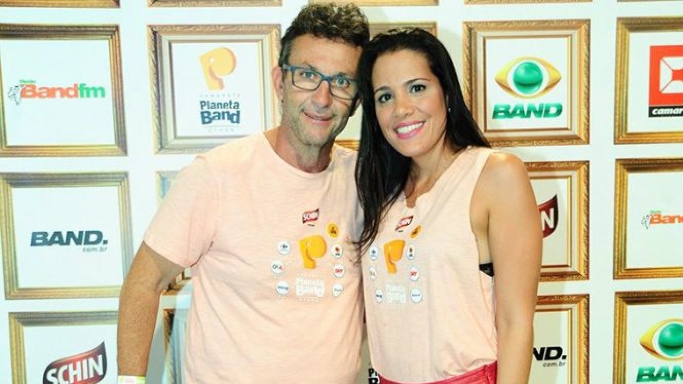 Neto e sua esposa, Sandra Nicolau (Divulgação / Band)