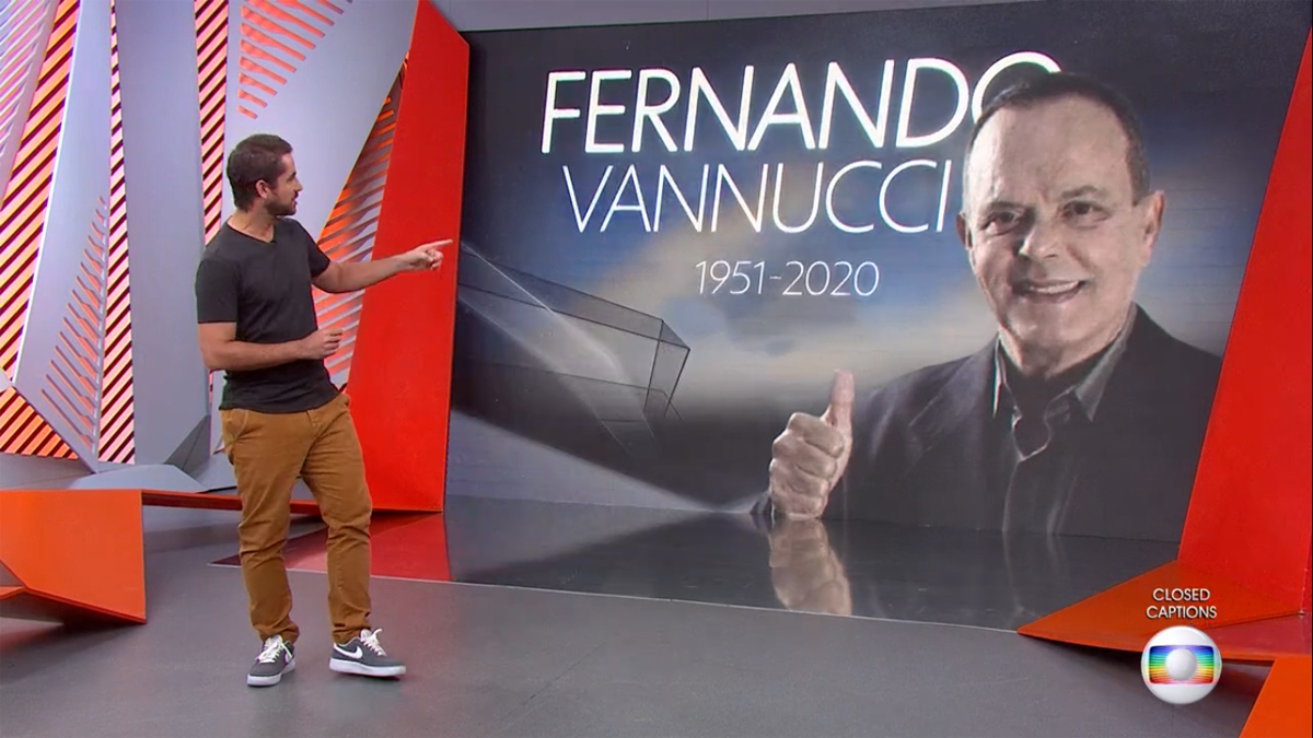 Felipe Andreoli em homenagem para Fernando Vannucci