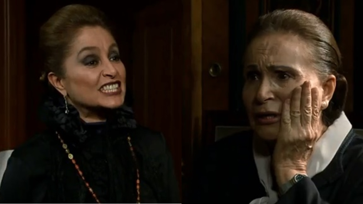 Bernarda dá uma bofetada em Tomásia (Reprodução: Televisa S.A.)