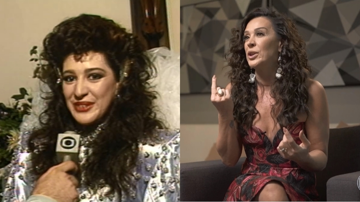 Claudia Raia relembra polêmico casamento com Alexandre Frota no Fantástico (Reprodução: TV Globo)