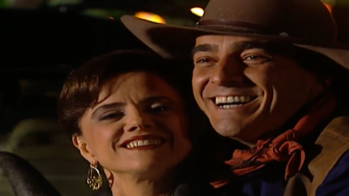 Alma (Marieta Severo) e Danilo (Alexandre Borges) em Laços de Família