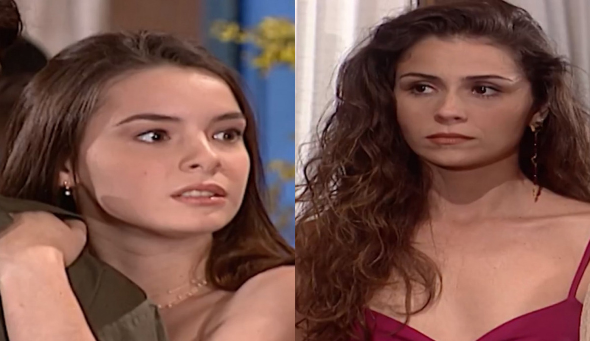 Clara (Regiane Alves) e Capitu (Giovanna Antonelli) de Laços de Família