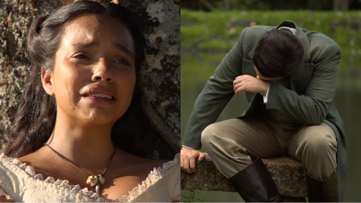 Juliana e Miguel choram co separação definitiva (Reprodução: Record TV)