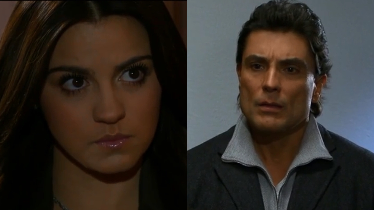 Osvaldo descobre que Maria é amiga da sua amante (Reprodução: Televisa S.A.)