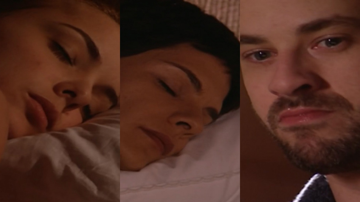 Dóris (Regiane Alves), Raquel (Helena Ranaldi) e Marcos (Dan Stulbach) de Mulheres Apaixonadas
