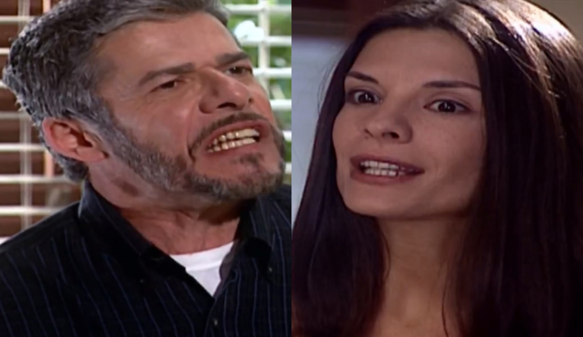 Pedro (José Mayer) e Cíntia (Helena Ranaldi) de Laços de Família