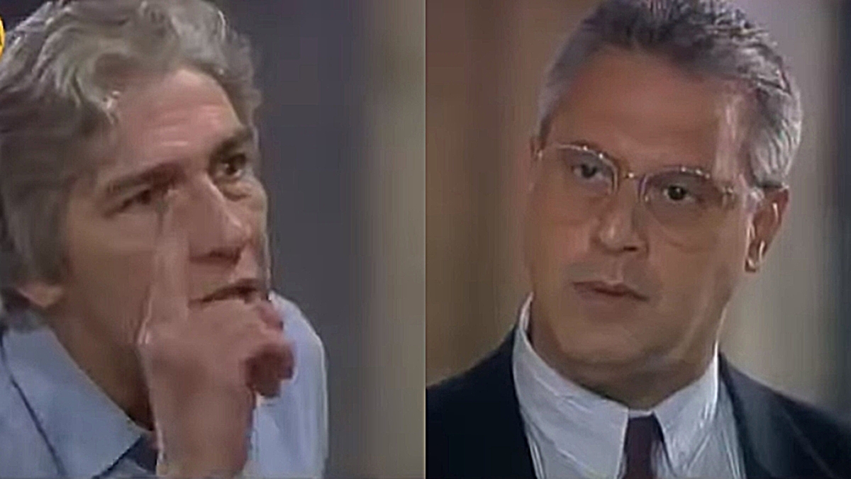 Alberto e Otávio discutem após decisão absurda do advogado (Reprodução: Globo)
