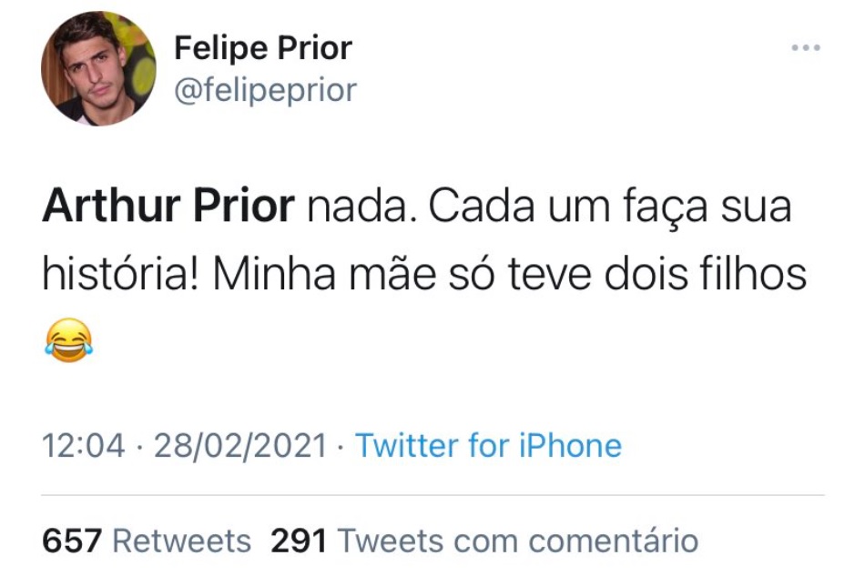 Felipe Prior no Twitter