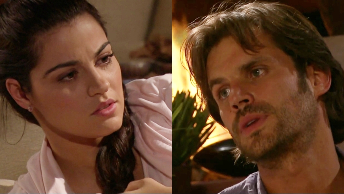 Maite Perroni e Mark Tacher como Maria Desamparada e Alonso em Triunfo do Amor (Reprodução / Televisa)