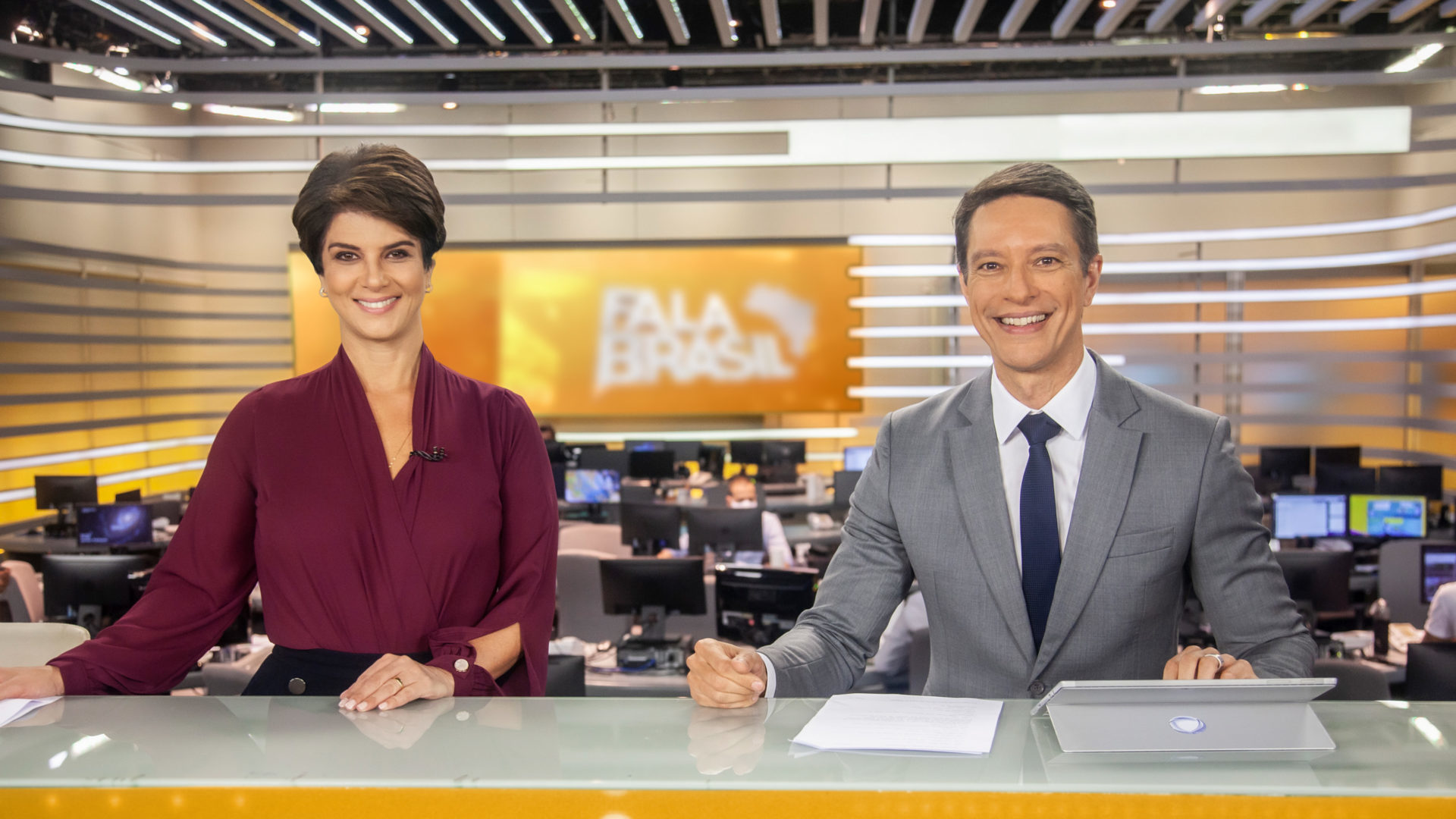 Mariana Godoy e Sérgio Aguiar no Fala Brasil (Edu Moraes / Record TV)