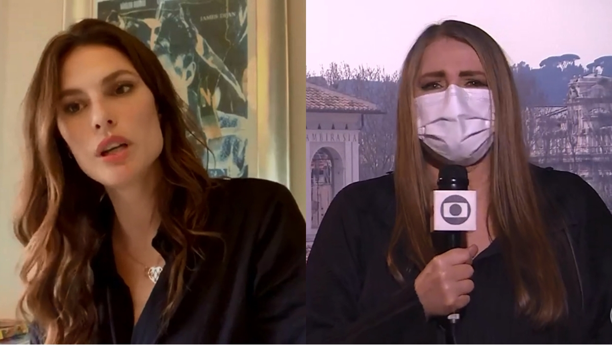 Ilze Scamparini entrevista Dayane Mello no Fantástico (Reprodução: Globo)