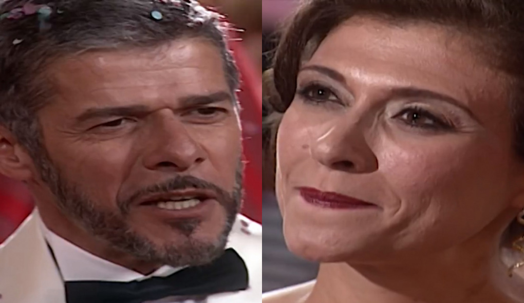 Pedro (José Mayer) e Silvia (Eliete Cigarini) de Laços de Família