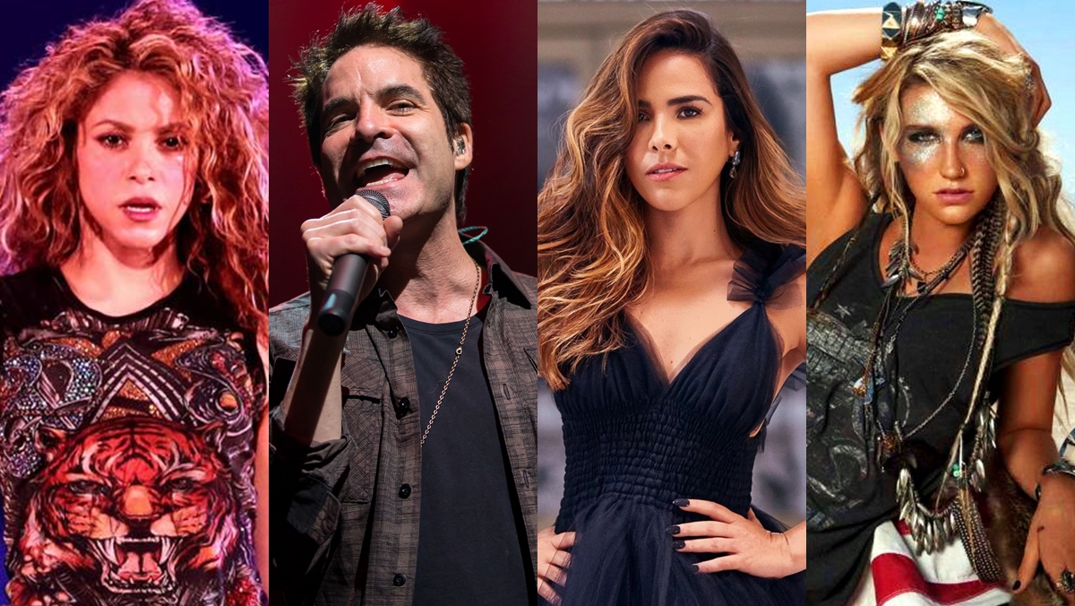 Shakira, Train, Wanessa Camargo e Kesha estão na trilha sonora de Ti Ti Ti (Reprodução/Montagem Observatório da TV)
