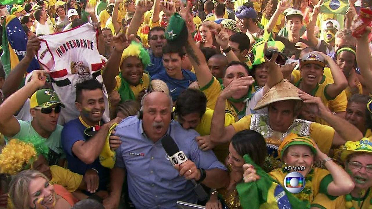 Márcio Canuto na cobertura da Copa do Mundo de 2014