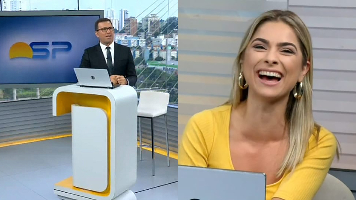 Rodrigo Bocardi e Luiza Vaz no Bom Dia SP