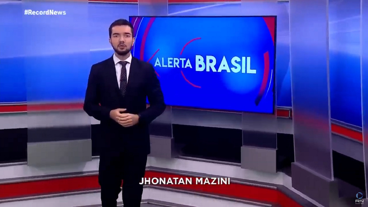 Jhonatan Mazini durante o Alerta Brasil