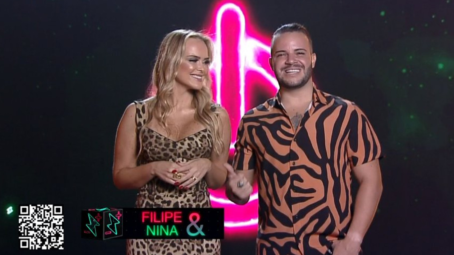 Filipe e Nina (Reprodução/Record TV)