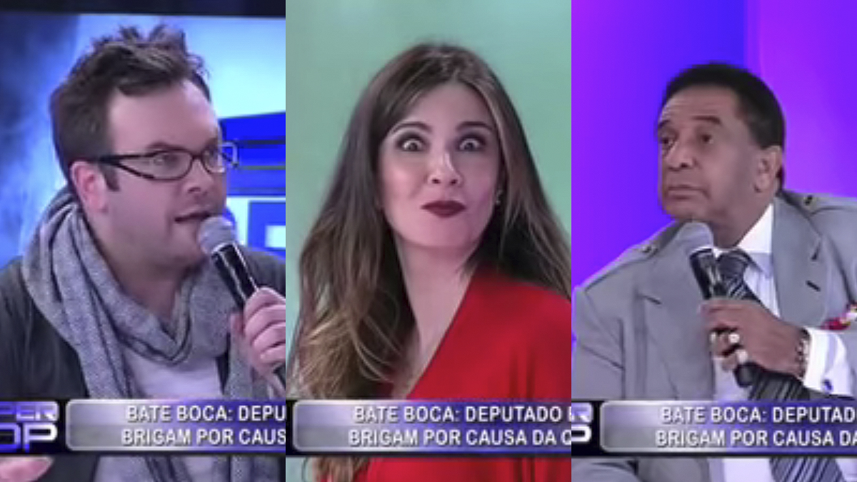 Felipeh Campos, Luciana Gimenez e Agnaldo Timóteo no Superpop
