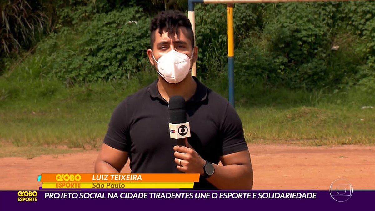 O repórter Luiz Teixeira no Globo Esporte SP