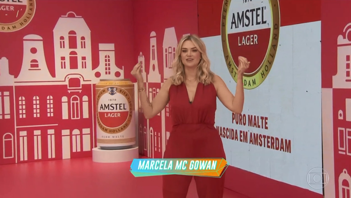 Marcela McGowan volta ao BBB como garota propaganda (Reprodução: Globo)
