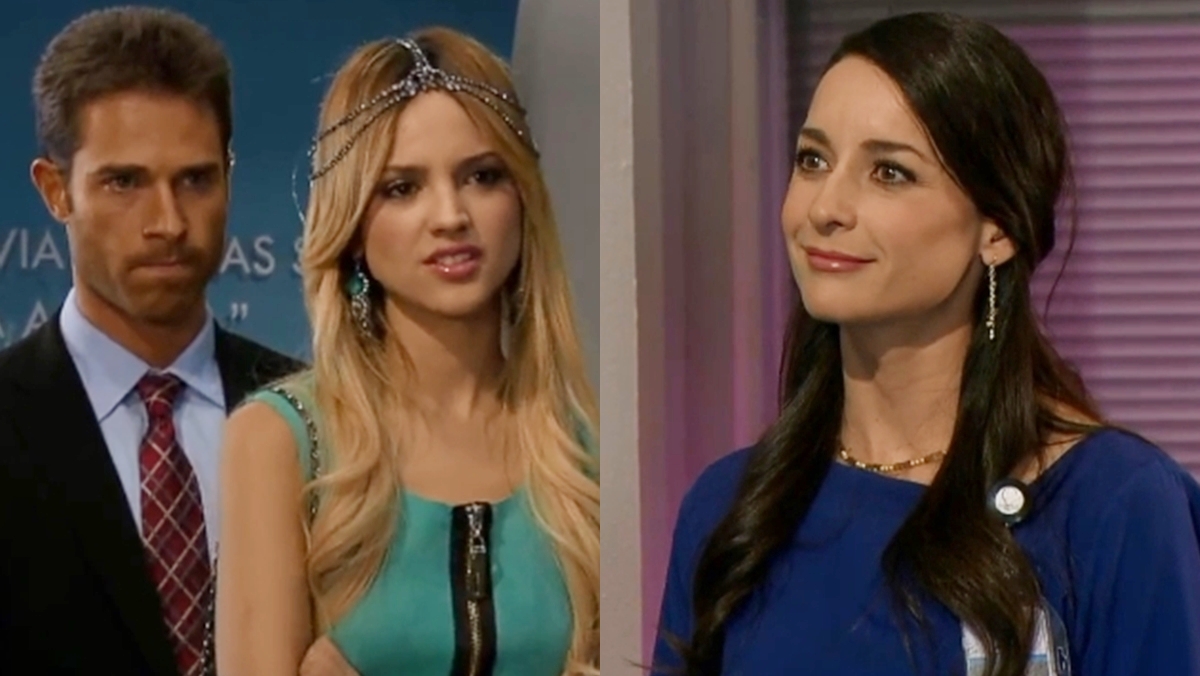 Nikki descobre que Beatriz e Gusmão são irmãos (Reprodução: Televisa S.A.)