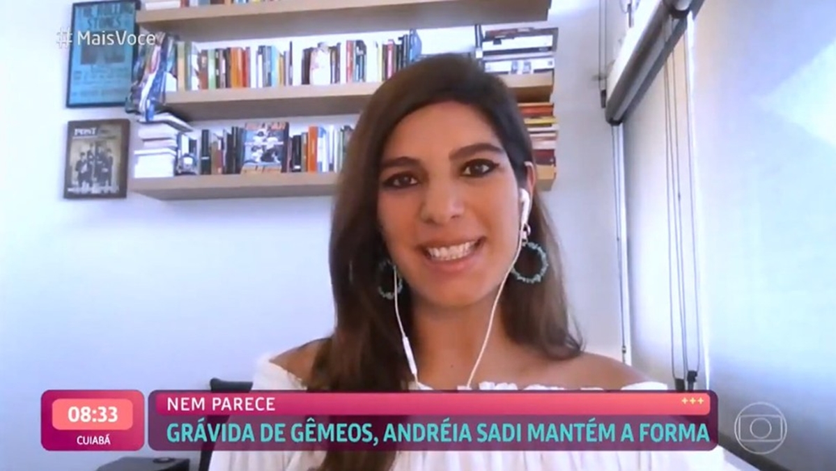 Andréia Sadi em entrevista para Ana Maria Braga no Mais Você (Reprodução: Globo)