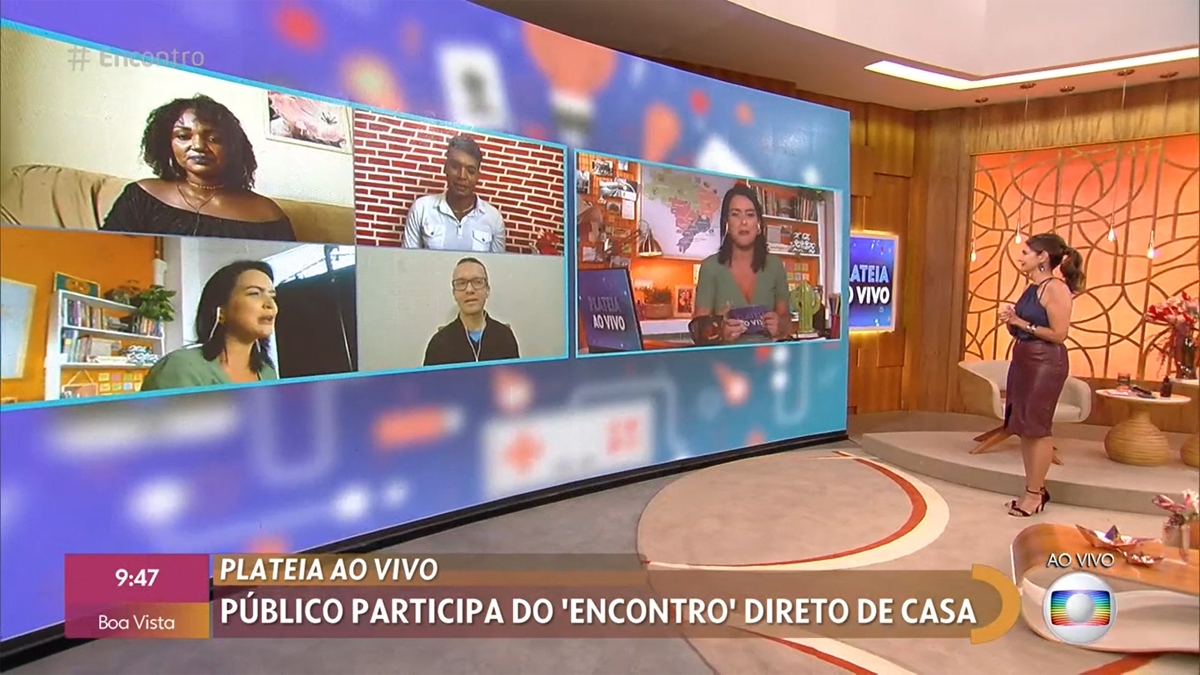 Fátima Bernardes com plateia virtual no Encontro