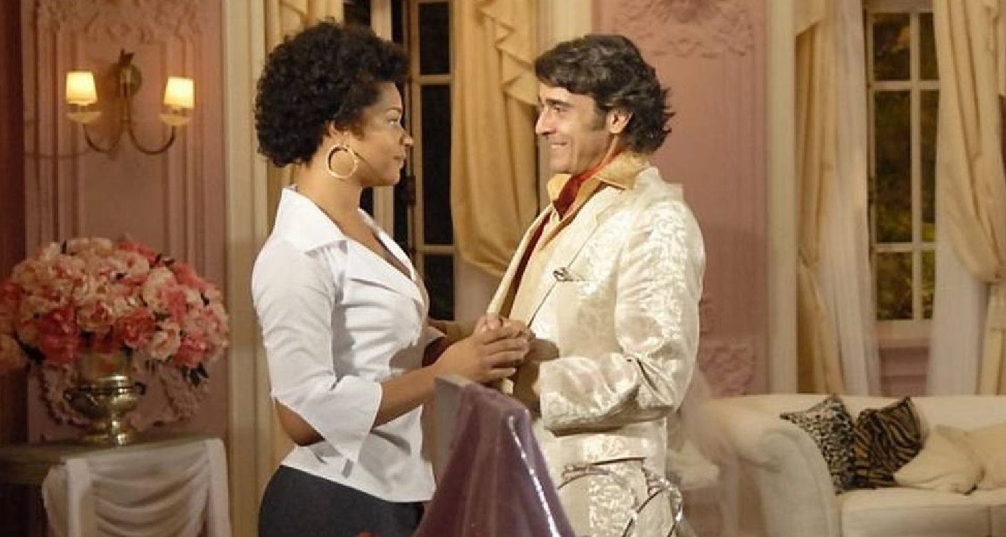 Juliana Alves e Alexandre Borges como Clotilde e Jacques Leclair em Ti-Ti-Ti (Reprodução / Globo)