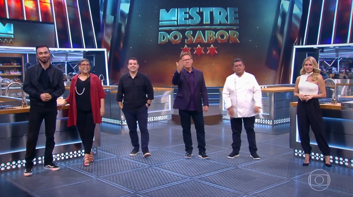 Elenco do Mestre do Sabor, na Globo (Reprodução: Globo)