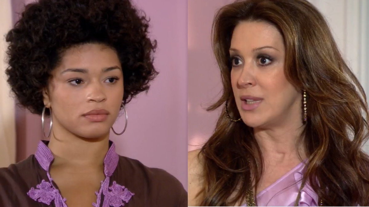 Clotilde (Juliana Alves) e Jaqueline (Claudia Raia) em Ti Ti Ti (Reprodução/Globo)