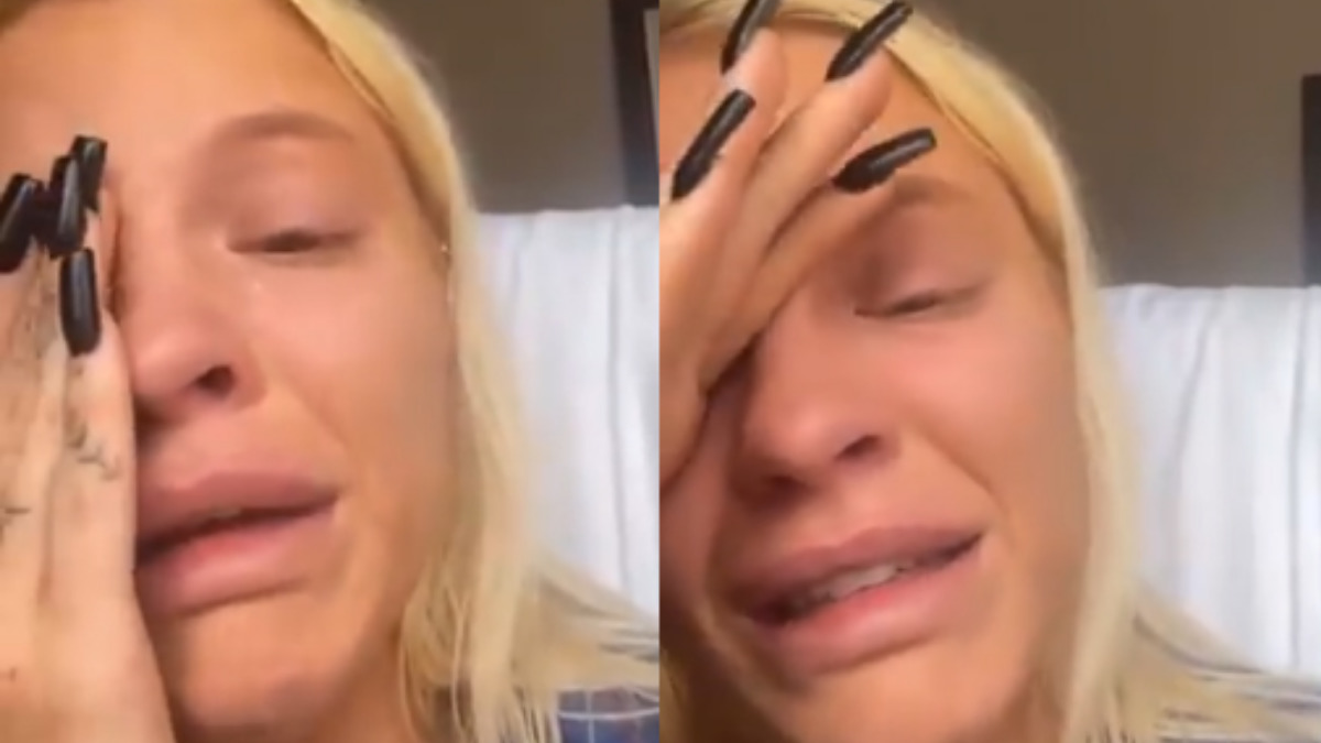 Luísa Sonza chora em vídeo no Instagram (Reprodução)