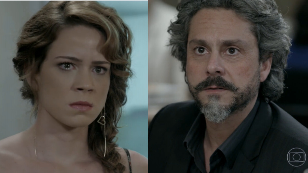 Cristina (Leandra Leal) e José Alfredo (Alexandre Nero) em Império (Reprodução/Globo)
