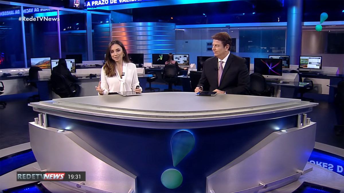 Millena Machado e Augusto Xavier no RedeTV! News