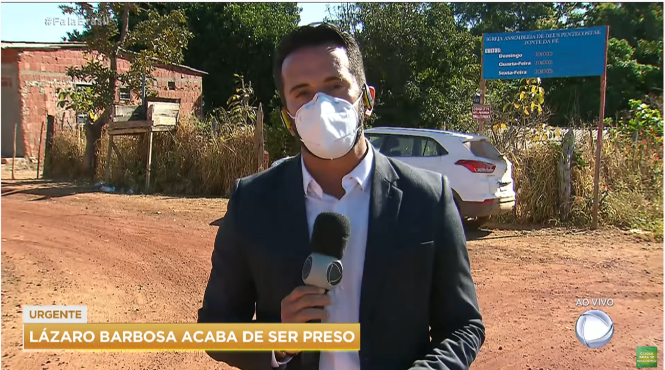Jornalista Dionisio Freitas durante o Fala Brasil