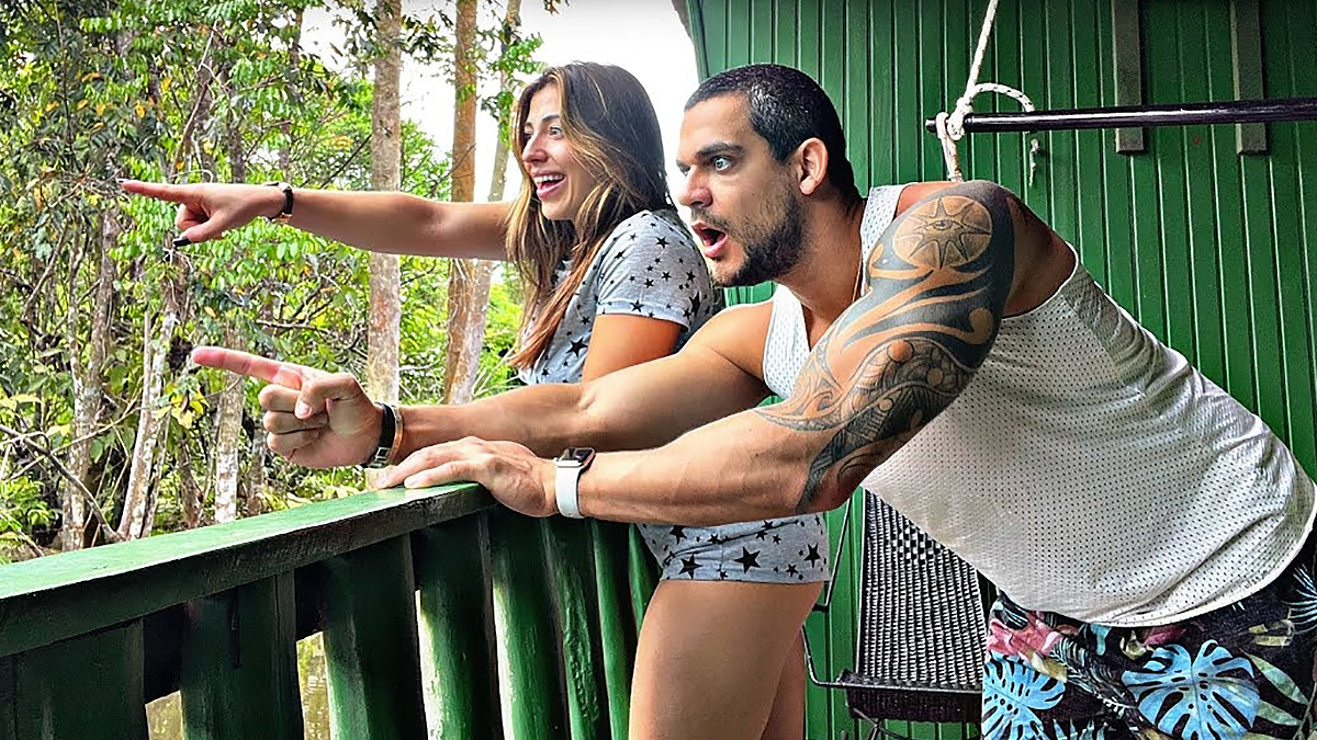 Caique Aguiar e Marcelli comemoram Dia dos Namorados em hotel na Amazônia