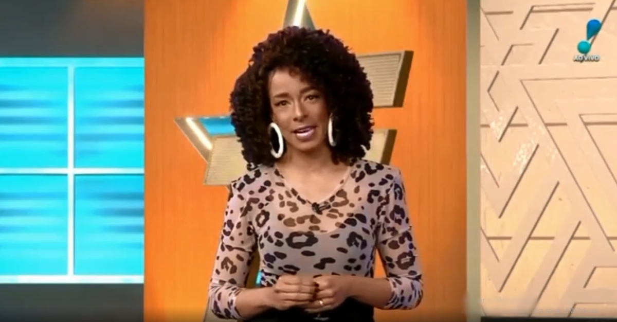 Alinne Prado em apresentação do TV Fama (Reprodução: RedeTV!)