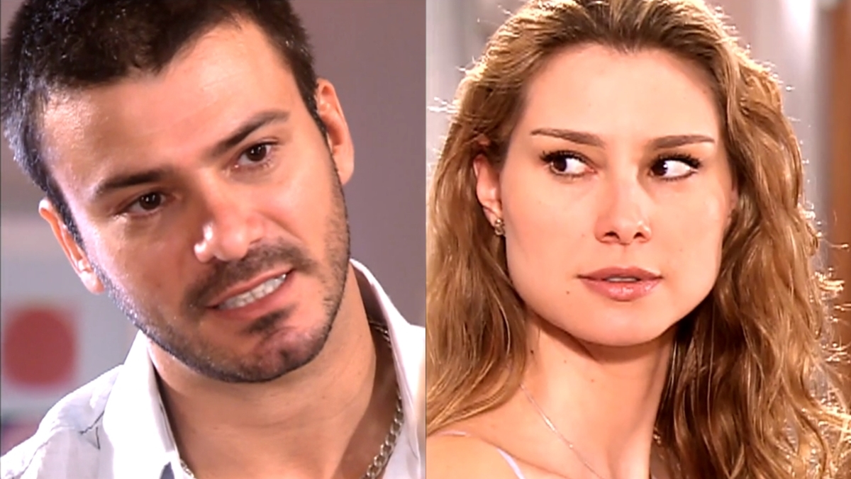 Leonardo Vieira e Lavínia Vlasakc em cena de Prova de Amor (Reprodução: Record TV)