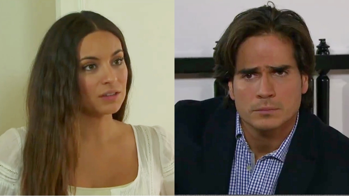 Maricruz (Ana Brenda Contreras) e Otávio (Daniel Arenas) em cena de Coração Indomável (Reprodução: Televisa S.A.)