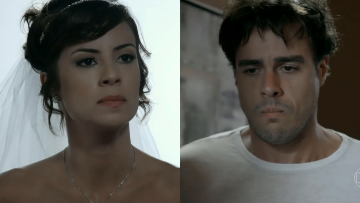 Maria Clara (Andreia Horta) vai atrás de Enrico (Joaquim Lopes) após ser abandonada no altar, cena dos próximos capítulos de Império (Reprodução: Globo)